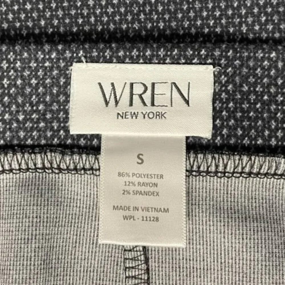 WREN New York Pull On Stretch Dress Pants Small NEW Pattern Split Hem - Picture 8 of 11